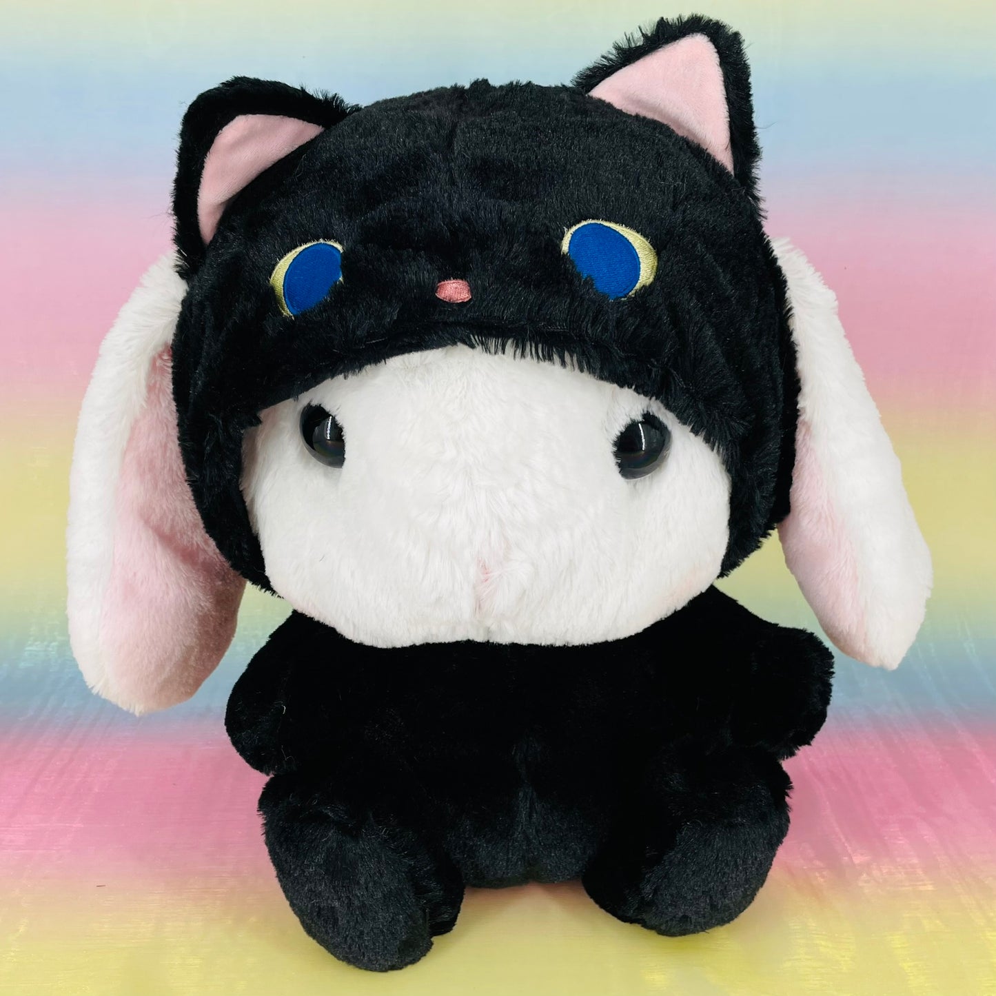 Loppy Yurugurumi The Rabbit - Wearing Black Cat Onsie - Large