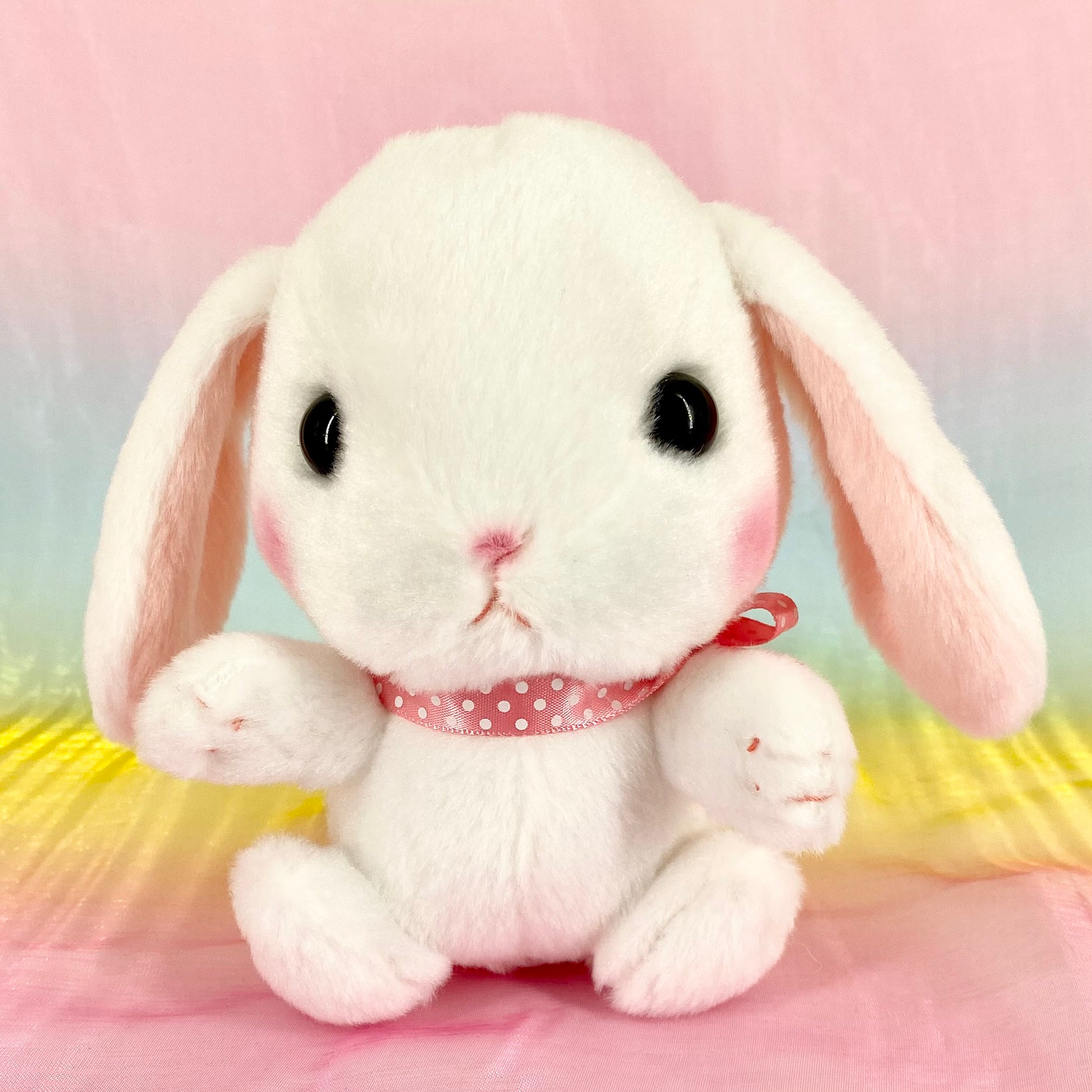 Loppy The Rabbit White with Ribbon Small Pick A Plushie